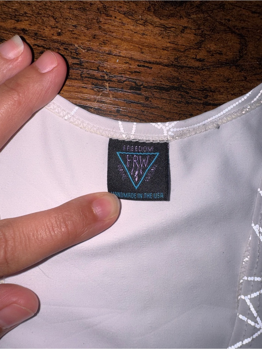 Reflective Gray Racerback Crop Top/Bra - Picture 2 of 3